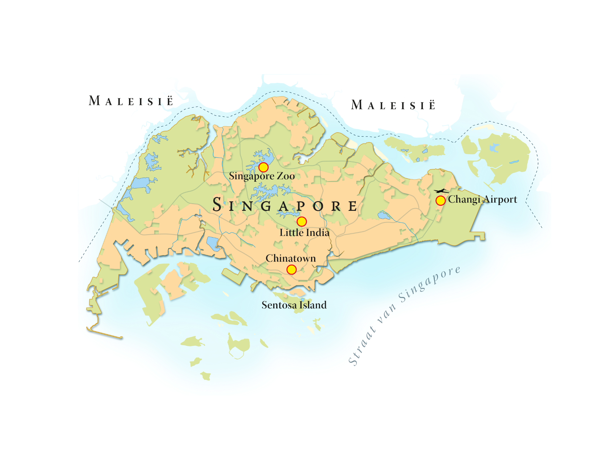 Landkaart Singapore